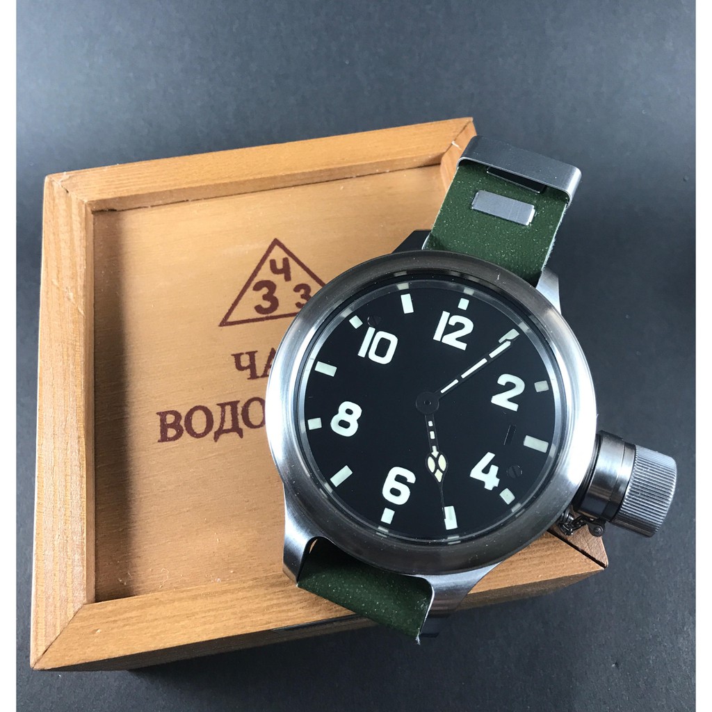 【史瓦特】日拉鬥烏-水鬼錶60mm不鏽鋼錶殼/手動上鍊機械錶(手工製潛水軍錶錶帶)/建議售價:44000.
