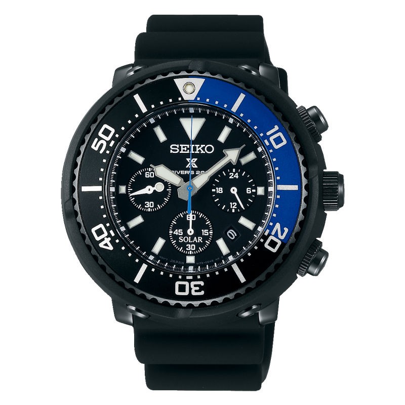 Seiko 精工錶 V175-0EC0B(SBDL045J) PROSPEX 太陽能潛水腕錶/黑面 45.85mm