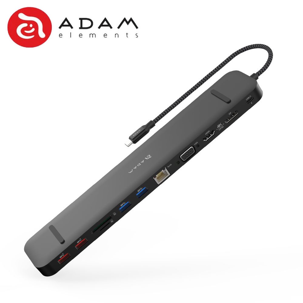 ADAM 亞果元素 CASA Hub Pro Max USB-C Gen2 13合1 多功能 高速 集線器 讀卡機