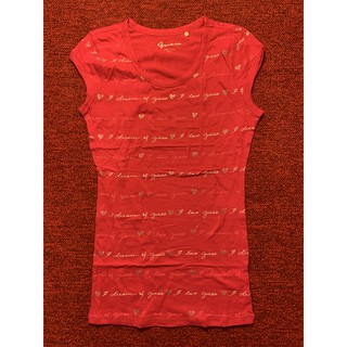 GUESS "i dream of guess" cap-sleeve tee純棉短袖T恤