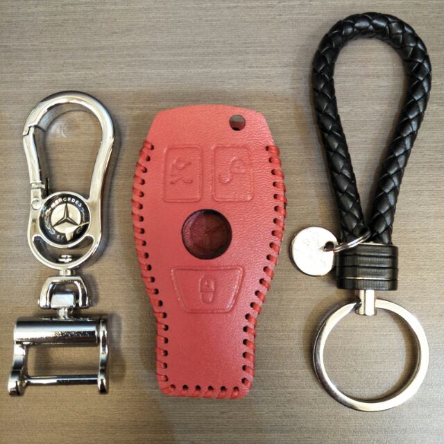 賓士 Benz 一鍵啟動 鑰匙套  含金屬與編織鑰匙圈