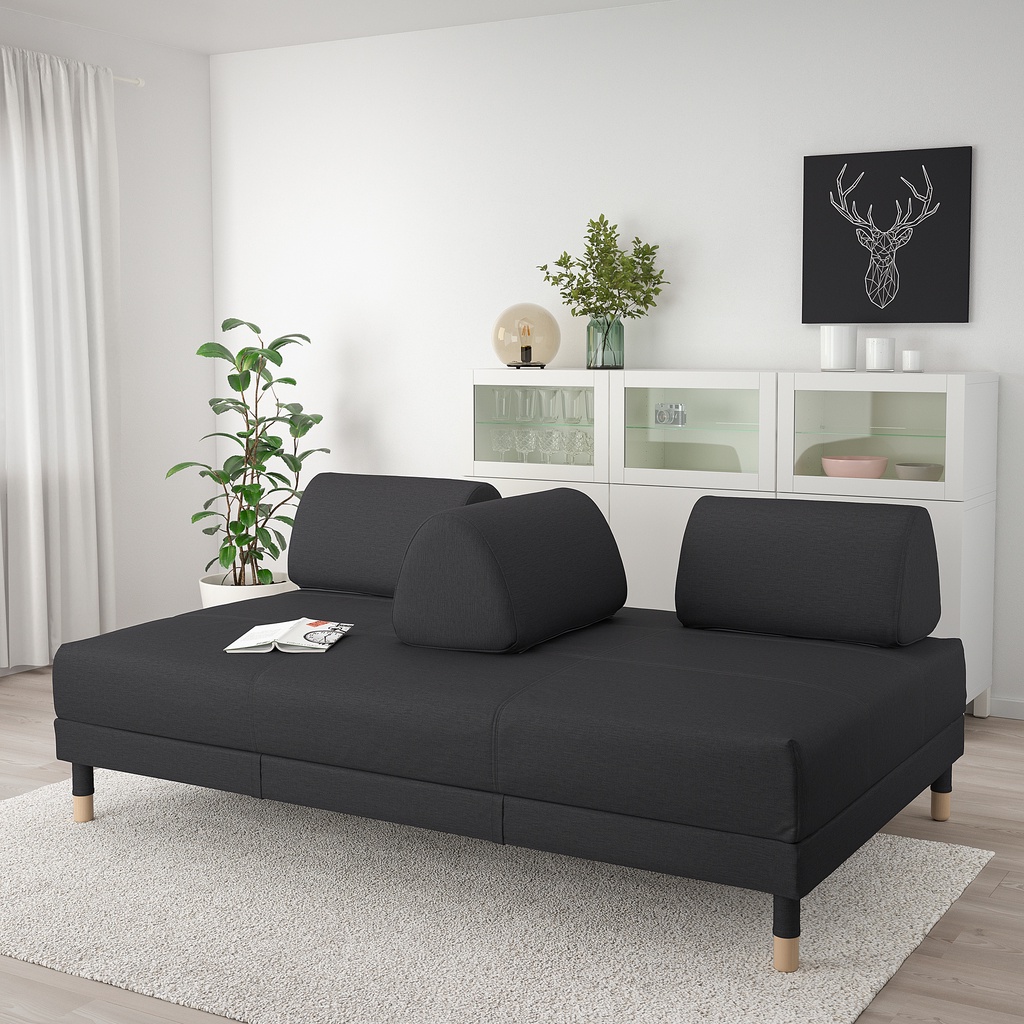 北歐LOFT風格IKEA宜家FLOTTEBO沙發床/可沙發可當床可收納/深灰色/二手八成新/原$17000特$9800