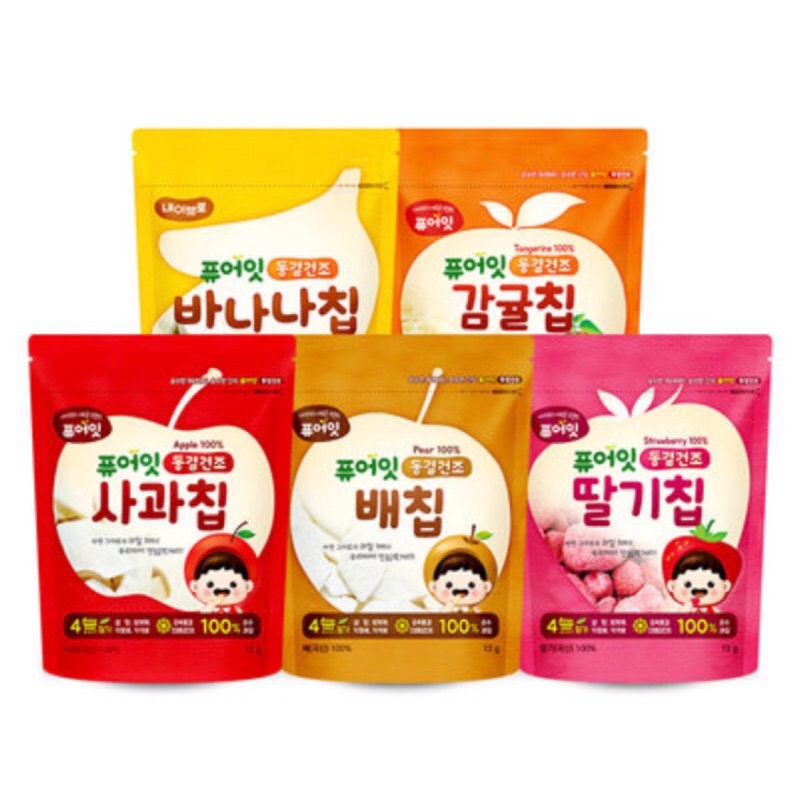 ［預購］8贈1❤️韓國Naebro 水果片 水果乾 寶寶餅乾 草莓 香蕉 蘋果 梨子