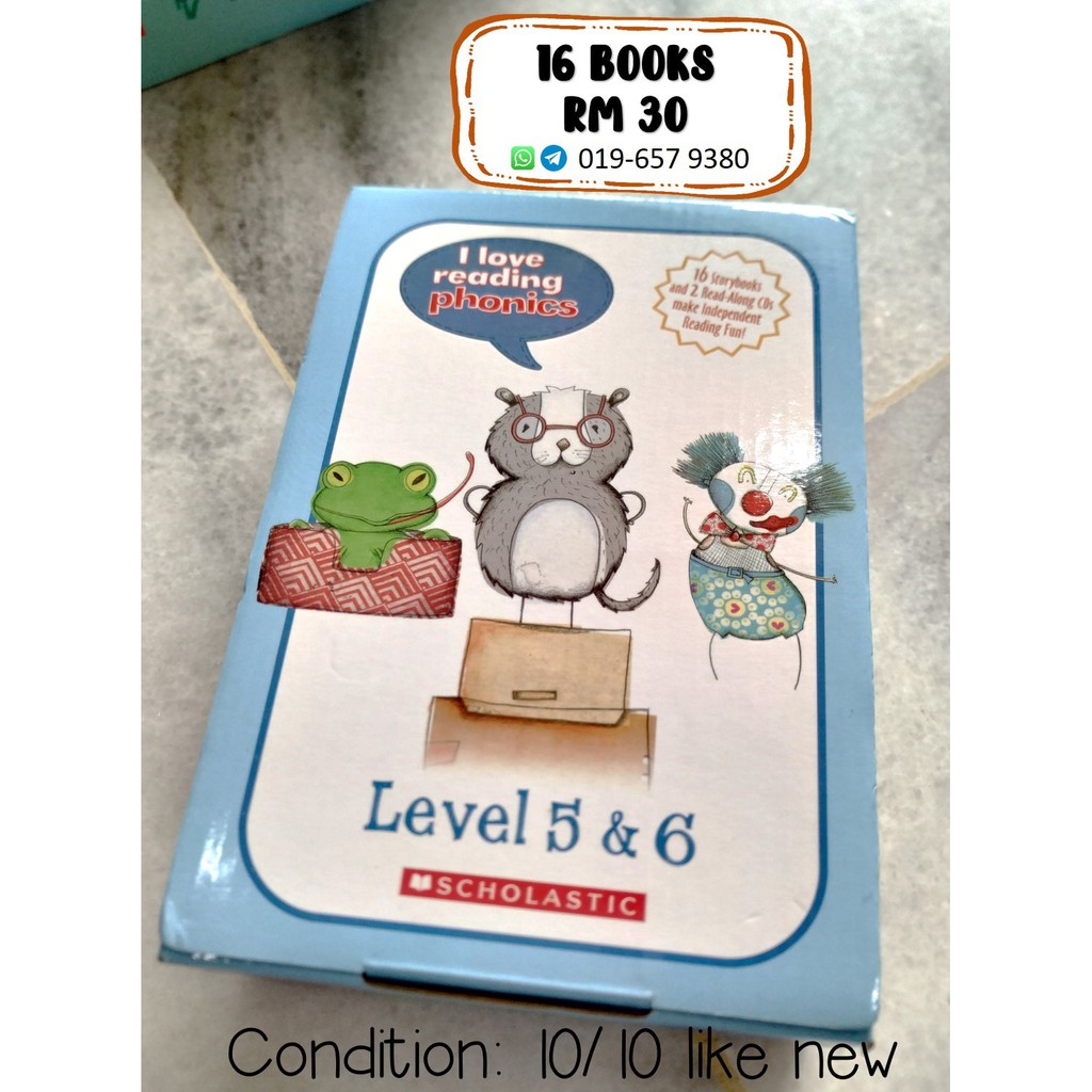 Scholastic I Love Reading Phonics 1-6 級:48 本書 Preloved 初學者早期