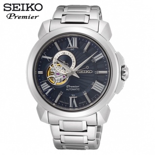 （二手自售）SEIKO SSA415J1 /藍面《Premier 開心鏤空機械錶》43mm/藍寶石水晶鏡面/日本製