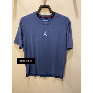 【Simple Shop】NIKE JORDAN LOGO 運動短袖 排汗 籃球短袖 藍色 男款 DH8922-493