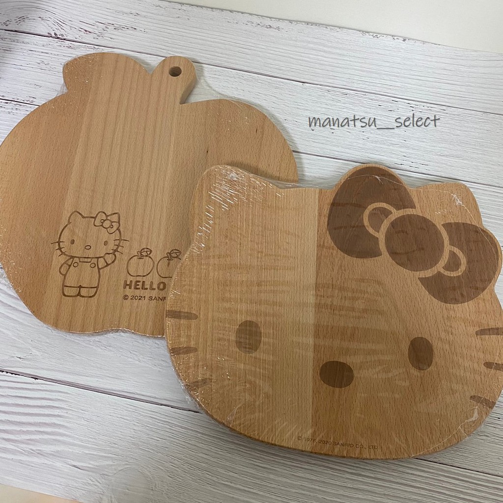 三麗鷗 Hello Kitty 造型砧板 隔熱墊 前菜盤 木質餐盤