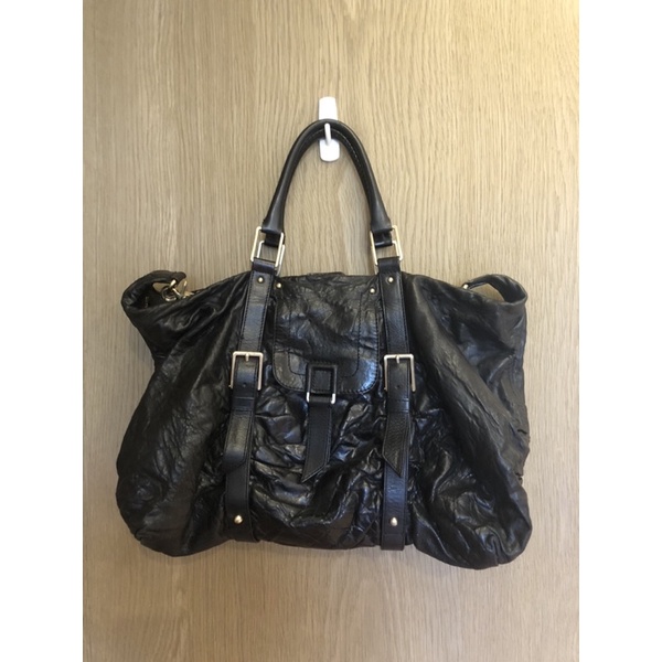 二手 Botkier Sasha Duffle 漆皮裘莉包