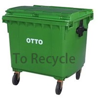促銷 1100公升資源回收桶 腳踏1100公升垃圾子車 T1100 OTTO牌  四輪推桶 垃圾桶