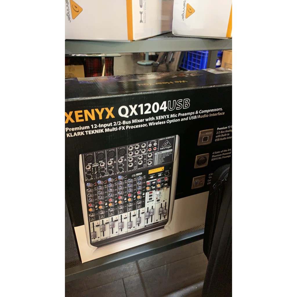蒂兒音樂 現貨 德國Behringer XENYX QX1204USB 8軌數位效果混音器 混音器 mixer 耳朵牌