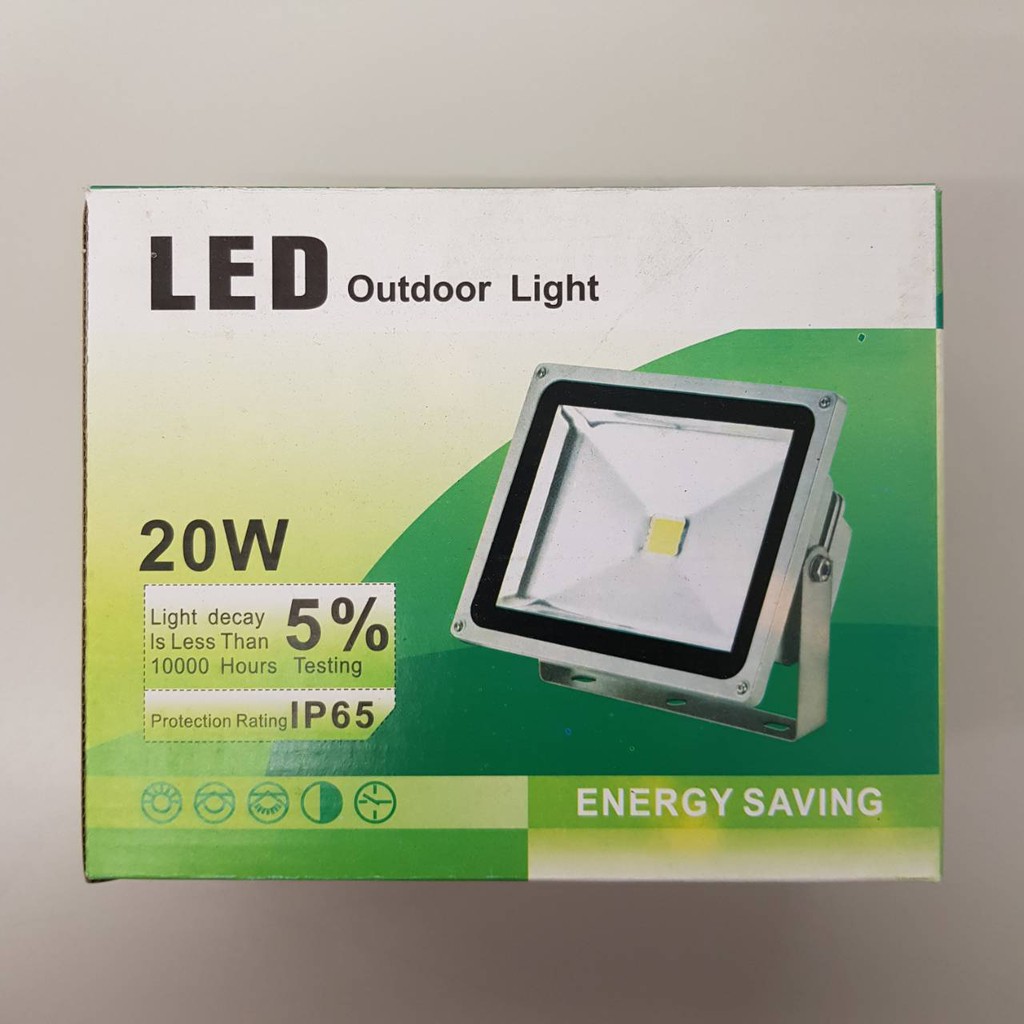 [典匯甘仔店] LED 20W 6500K 白光 全電壓 IP65 灰殼 投光燈