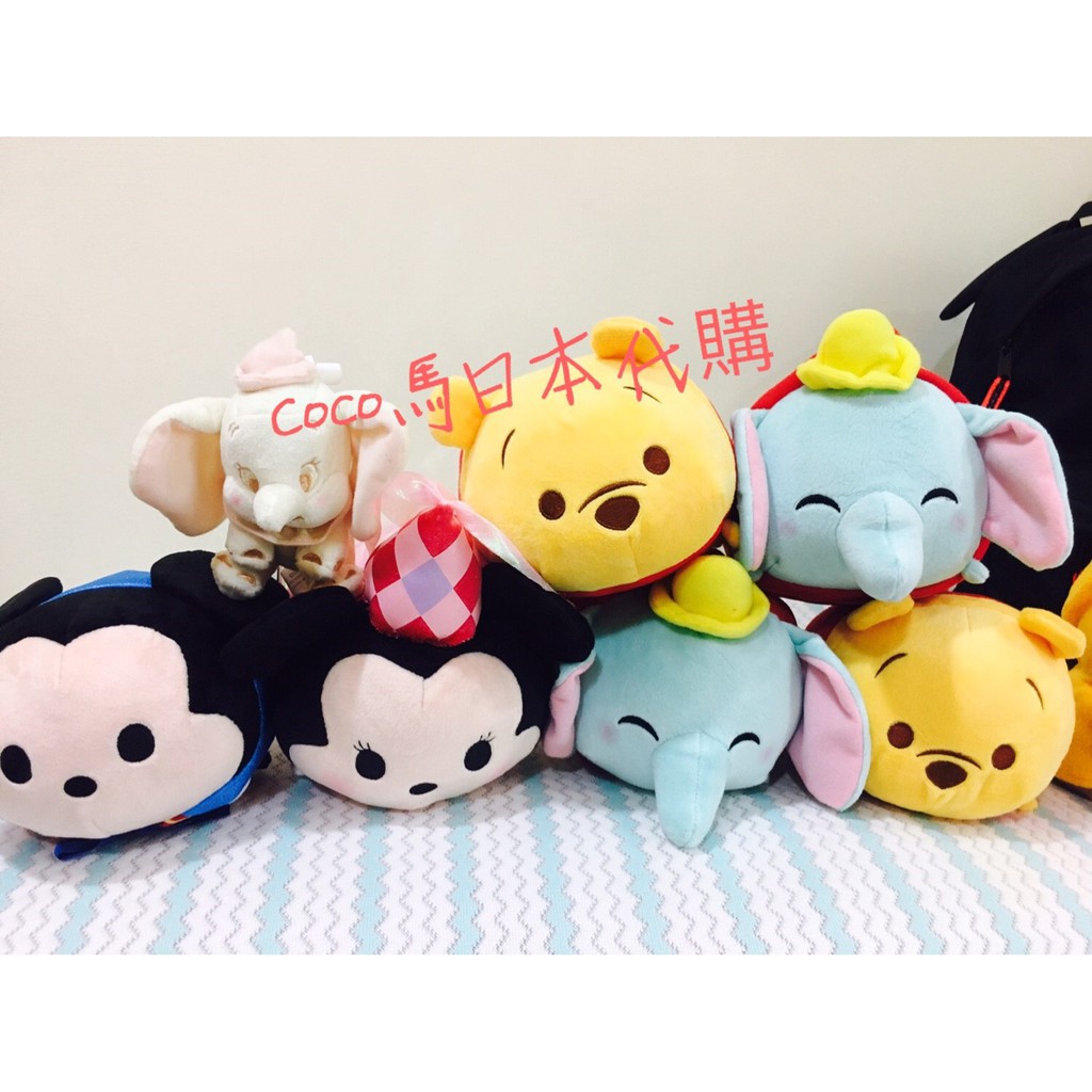 《現貨》日本迪士尼商店 正版 tsum tsum 小飛象 小豬 瑪麗貓 毛怪 米奇 米妮 圓滾滾娃娃 娃娃 玩偶 公仔M