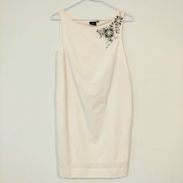 全新 iROO 白色水鑽小禮服 無袖洋裝 size 38號