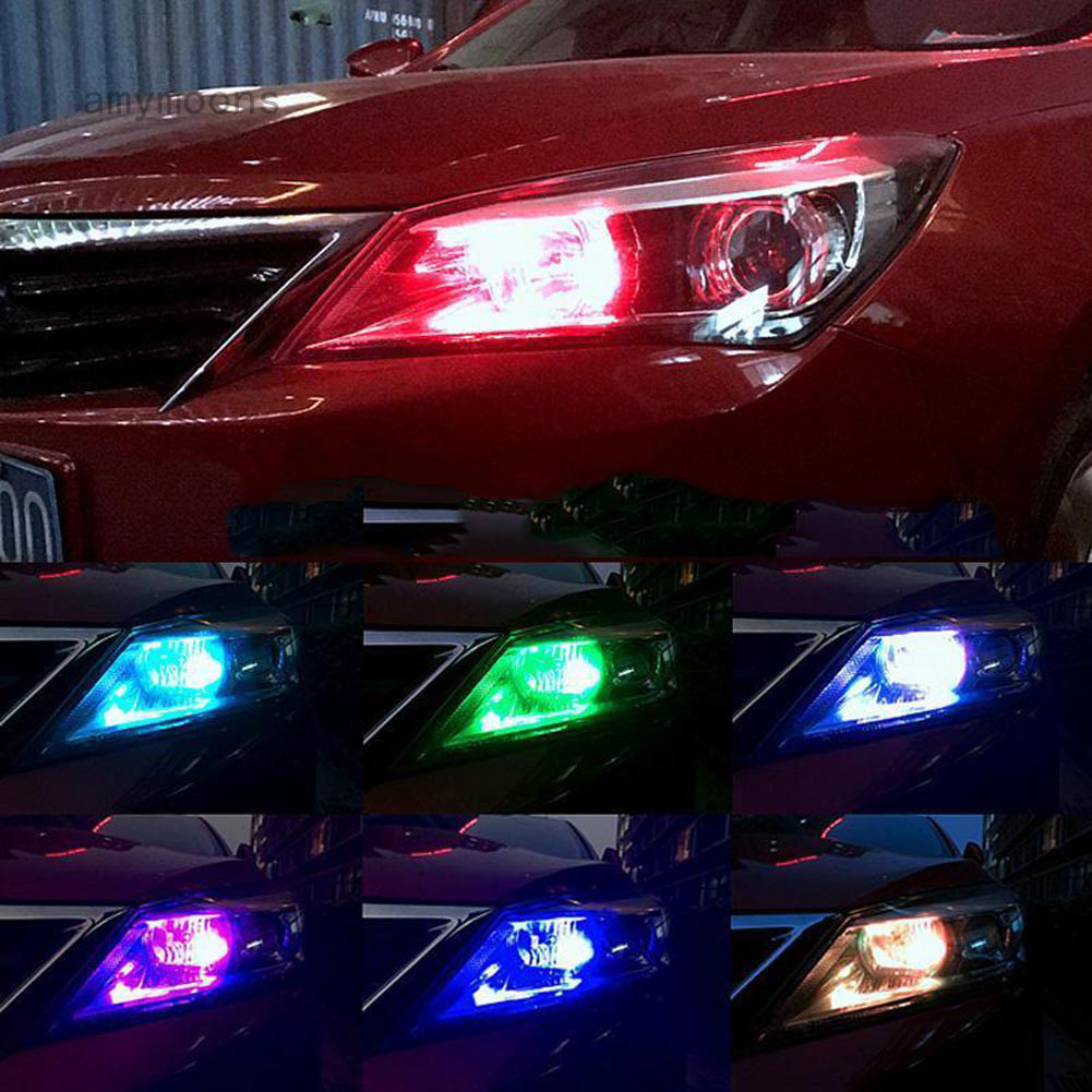 Amymoons t10示寬燈矽膠5050-6SMD汽車LED 遙控 七彩RGB小燈牌照燈爆閃