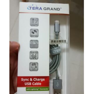 Tera Grand Apple 認證充電編織線1.2m