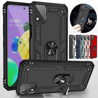 適用於 LG K52 K62 Plus 防震軍用裝甲外殼環支架支架蓋