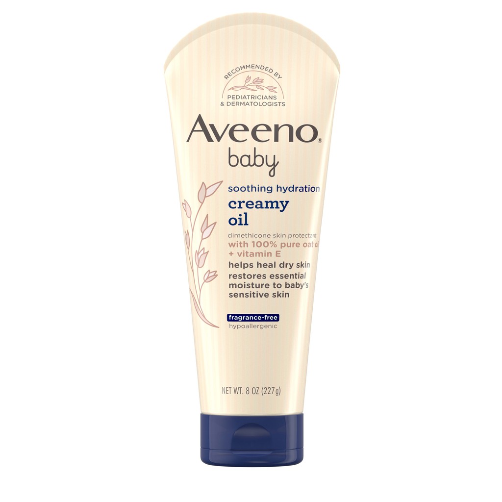 Aveeno 艾惟諾 嬰兒舒緩保濕乳霜油 227g Creamy Oil *含100％純燕麥油+維生素E 皮膚科醫生推薦