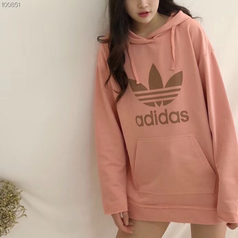 ♥️ 現貨販售 2018 早秋 強勢回歸  許路兒 著用 Adidas 帽T 帽踢 大學T 秋冬 情侶裝 基本 百搭