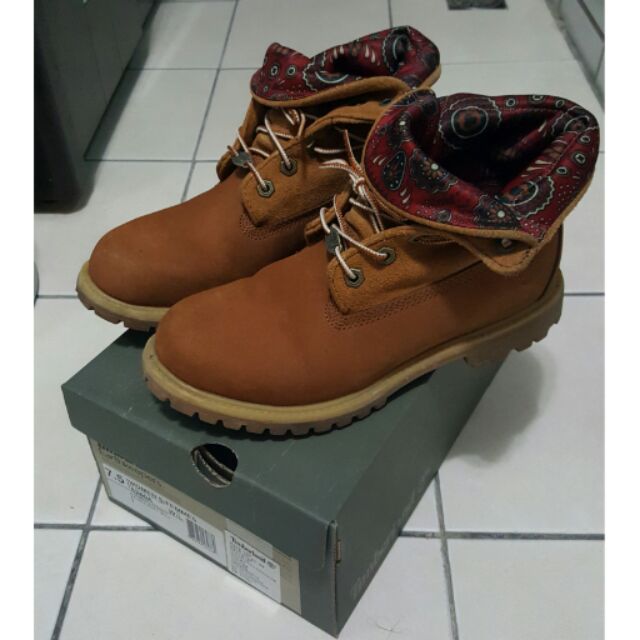 Timberland 反折女靴 變形蟲圖案/7.5