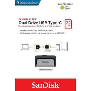 SANDISK 高速 USB3.1+ Type-C 雙用手機 隨身碟 32GB