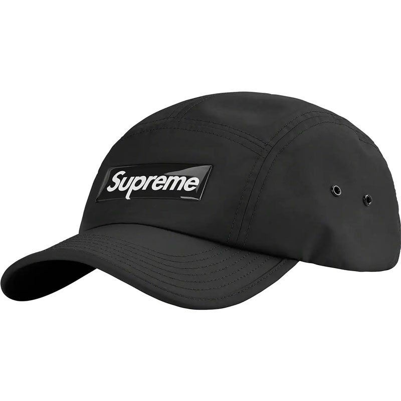 SUPREME FW22 INSET GEL CAMP CAP 五分割帽 (黑色) 化學原宿