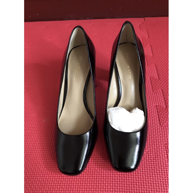 Enzo Angiolini 寬頭黑色高跟女鞋 蝦皮購物