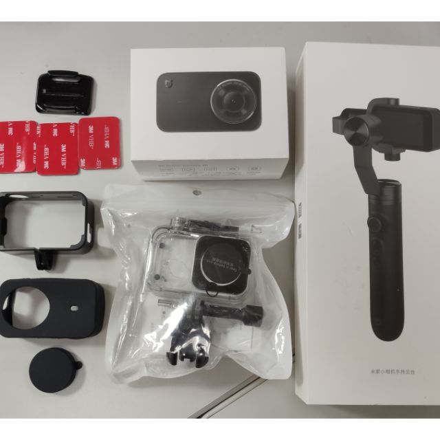 米家運動相機 4K + 米家小相機防水殼 + 米家小相機手持雲台 + 配件 (全二手)