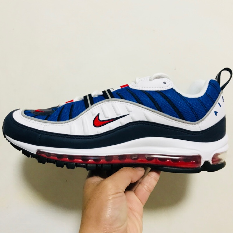 NIKE AIR MAX 98 OG 鋼彈 640744-100 藍白紅