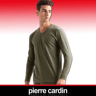 Pierre Cardin皮爾卡登 蓄熱彈力棉V領長袖衫(四色可選) 皮爾卡登衛生衣 皮爾卡登保暖衣