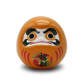 臺灣現貨【金石工坊】招財桔黃達摩不倒翁(高7CM)風水開運擺飾