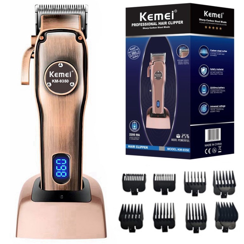 KEMEI 原裝科美專業可調式理髮器男士電動修剪器充電式理髮師剪髮機