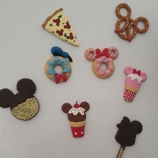 香港迪士尼點心造型磁鐵 披薩 米妮 米奇 唐老鴨 甜甜圈 冰淇淋