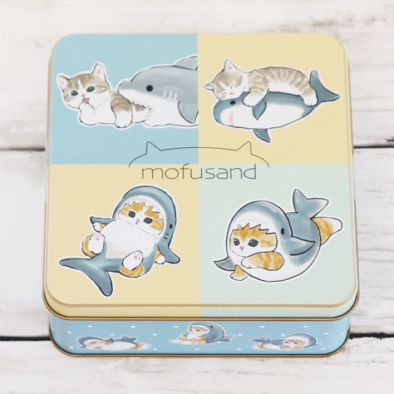 🥨muke日本選物｜mofusand 鯊魚貓 限定餅乾 彩虹糖果 鐵盒 炸蝦貓 甜甜圈貓