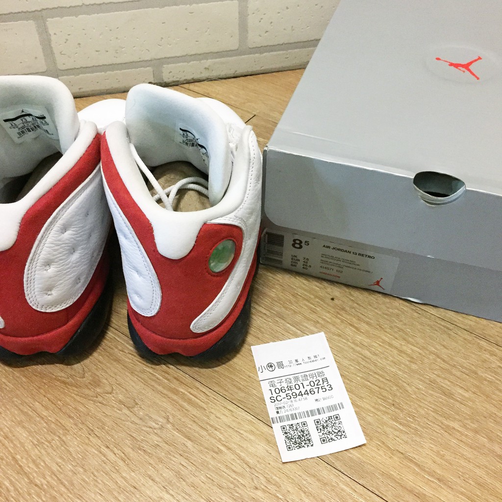 『嚴選二手』AJ13 Air Jordan 13 Chicago OG US8.5號 13代紅白配色 9成新 走路打球鞋