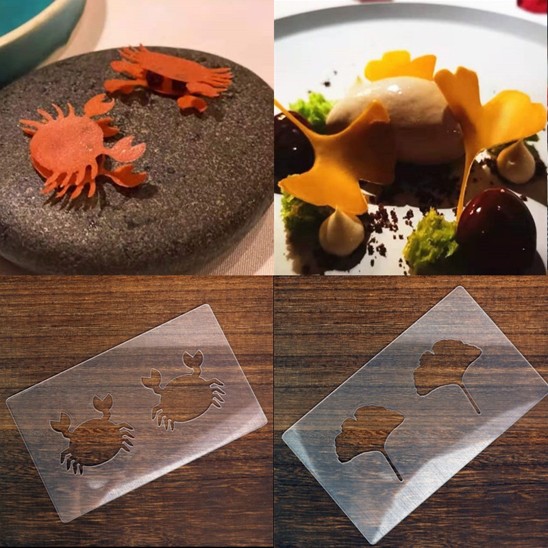 🔥低價免運🔥料理工具#螃蟹楓葉亞克力板酒店餐廳創意前菜分子料理烘焙山楂皮造型模具