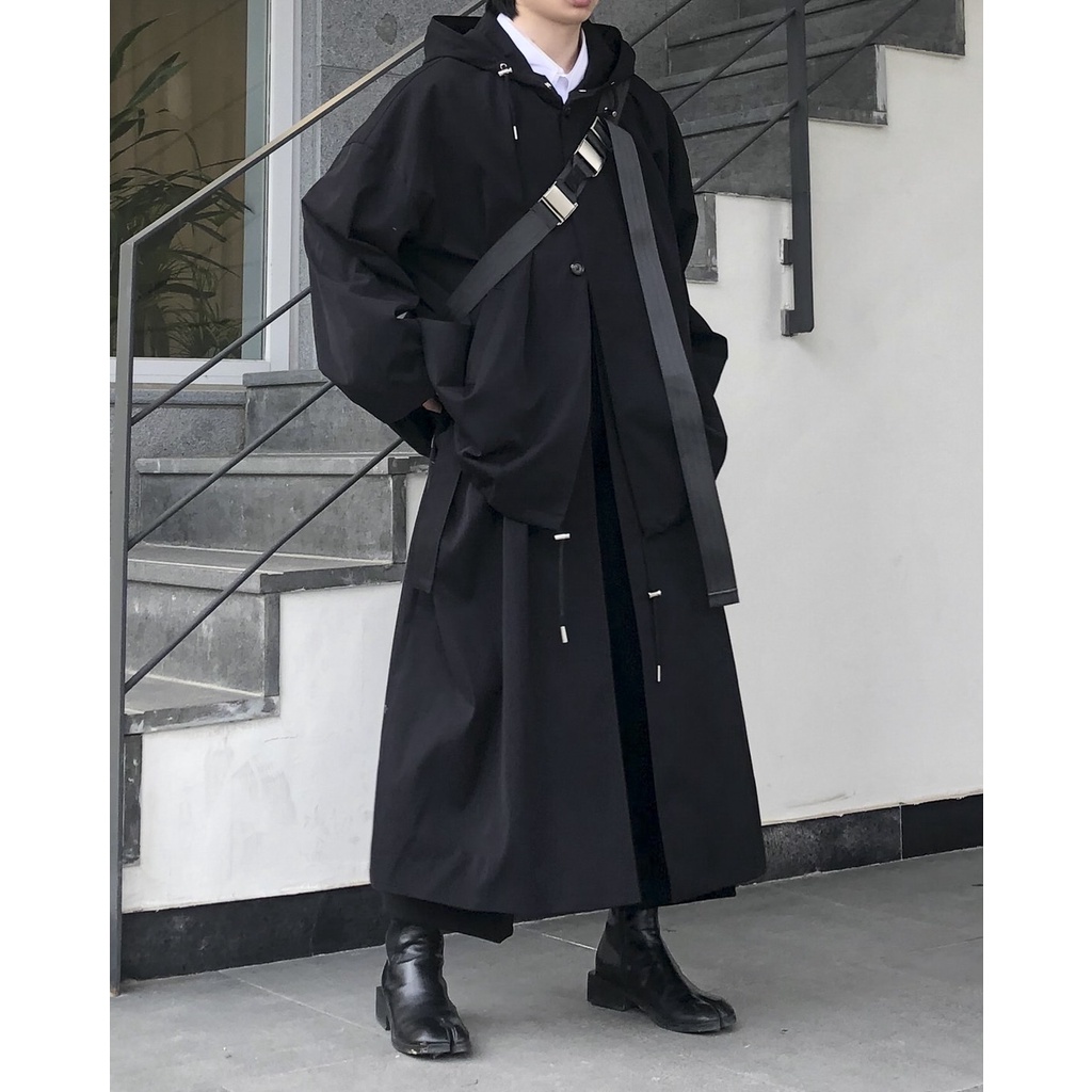 OSCURO • 男女款｜Outer 雙層假兩件連帽外套/大衣