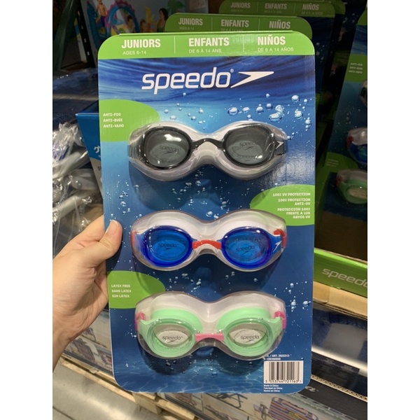 Speedo青少年泳鏡 3入組 好市多代購