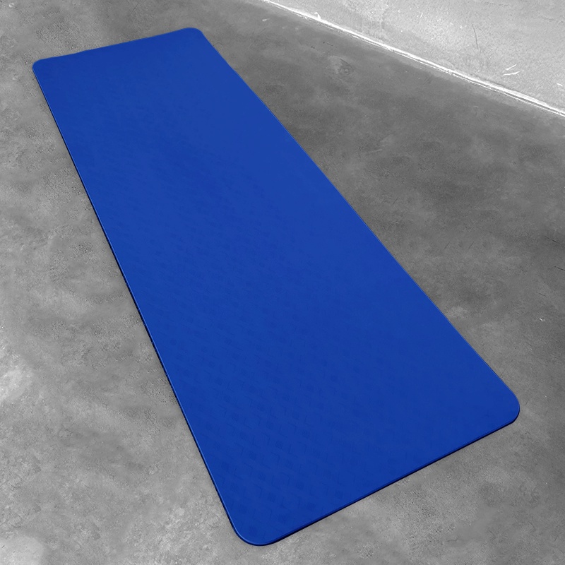 【QMAT OUTLET】12mm運動墊 -藍黑｜ 可水洗 居家運動 健身
