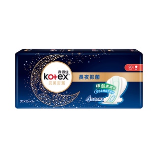 靠得住 完美封漏長夜抑菌衛生棉(棉柔-28cm) 12片 x 3包【家樂福】