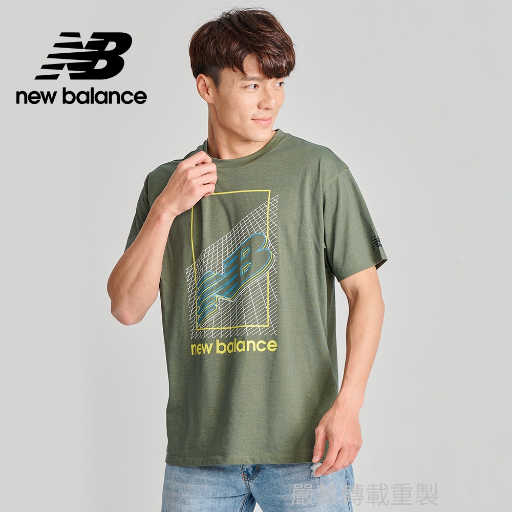 【New Balance】 NB 科技棉短袖T_男性_綠色_MT11062NSE