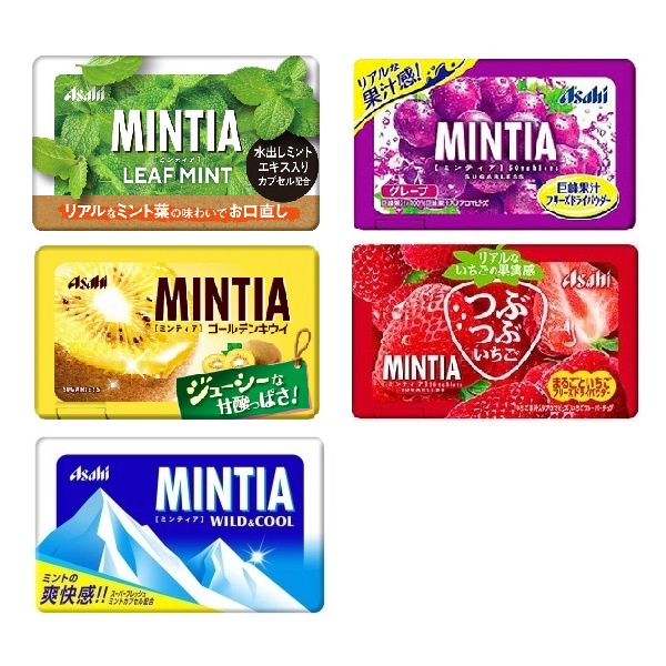 Asahi朝日 MINTIA清涼口含錠 勁涼薄荷/酷涼薄荷/奇異果 50粒7g