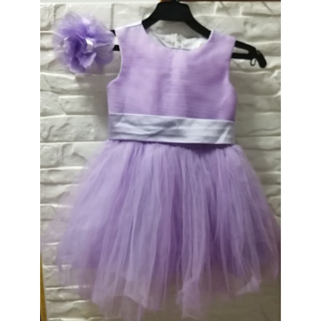 兒童紫色小禮服＋髮飾（二手）