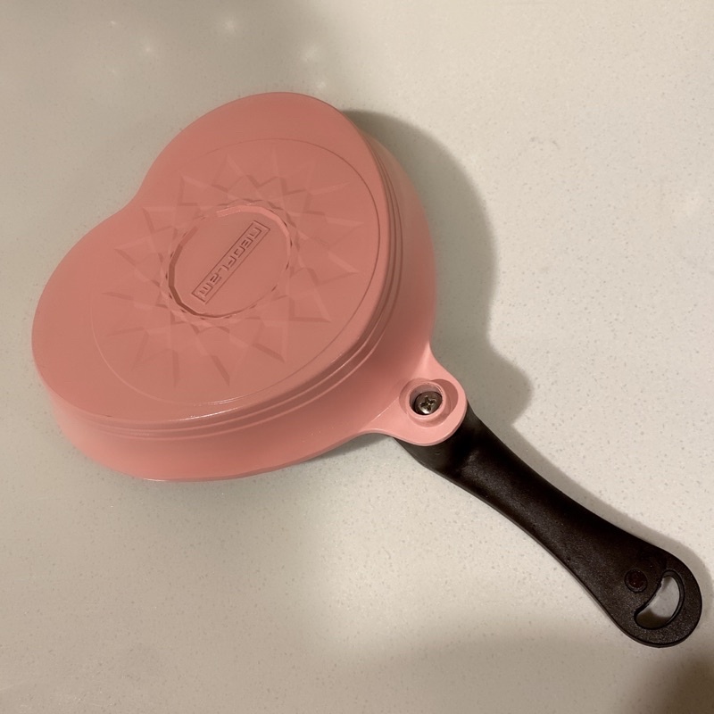🇰🇷韓國NEOFLAM Amie系列陶瓷不沾心型煎蛋鍋17cm-粉紅色（二手）