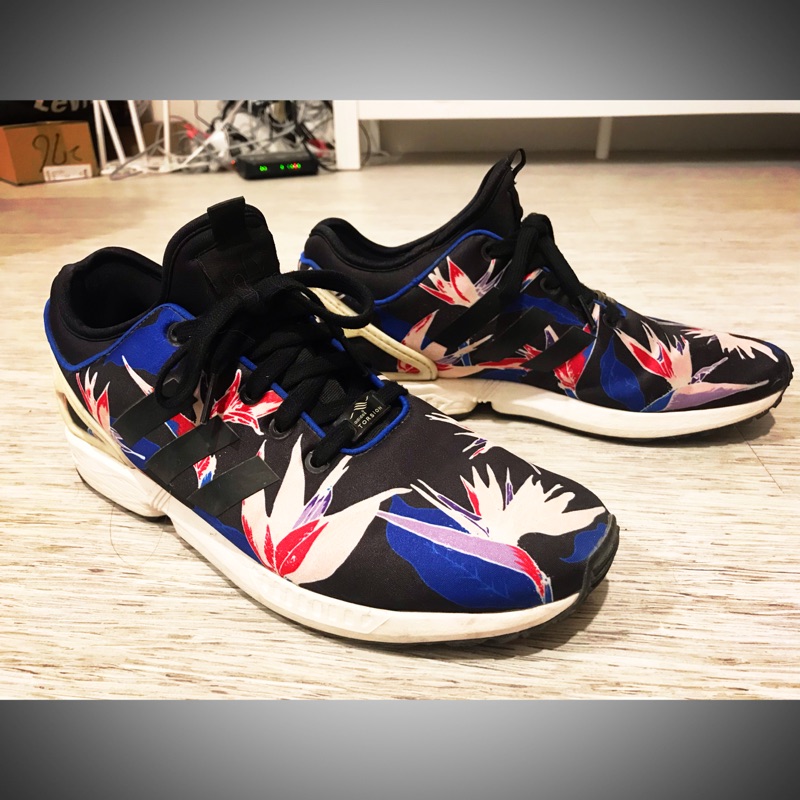 二手 Adidas Originals ZX Flux Torsion 藍紫扶桑花 9.5號