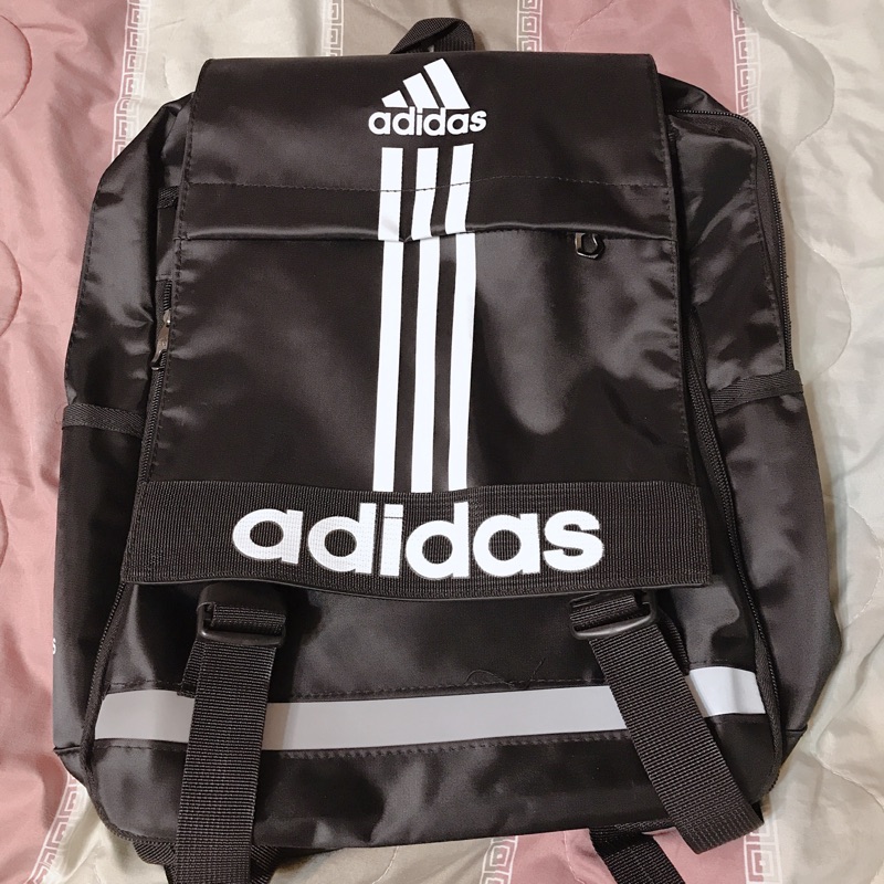 二手✨Adidas愛迪達 翻蓋式後背包 防水 黑色