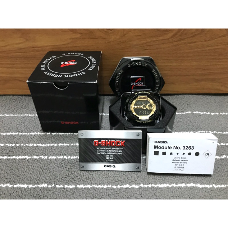 G shock 黑金 GD-100GB-1DR(非adidas DW FOSSIL )