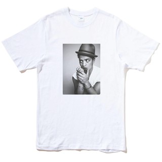 Bruno Mars短袖T恤-白色 火星人 相片 人物