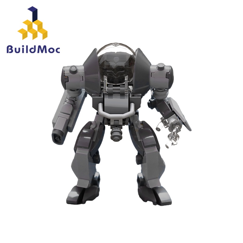 BuildMOC小型機甲外骨骼可載人仔拼裝積木益智男孩玩具MOC積木套裝禮物141PCS