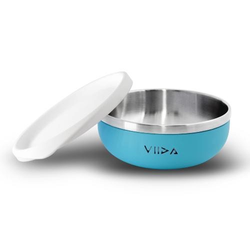 VIIDA Souffle 抗菌不鏽鋼餐碗-寶貝藍[免運費]