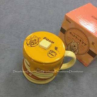 日本帶回 迪士尼 小熊維尼 Pooh 維尼 蜂蜜 奶油 鬆餅 陶瓷 造型馬克杯 附杯蓋 咖啡杯 下午茶杯 水杯 杯子